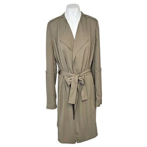 Aritzia Babaton Quincey Jacket Size  XS Tie Waist Belted Flowy Trench Longline